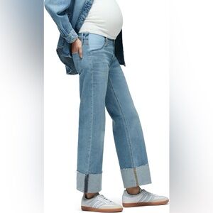 Hudson Jeans Light Blue Wide Leg Maternity Jeans